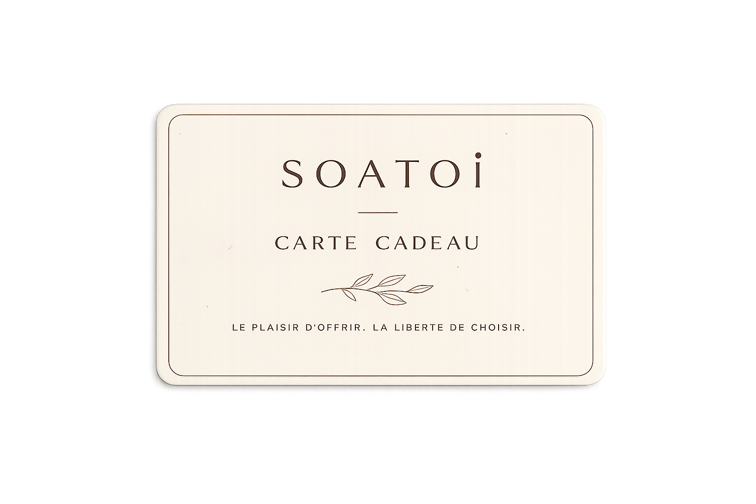 Carte cadeau SOATOI