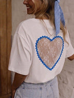 T-Shirt "Cœur de Dentelle"