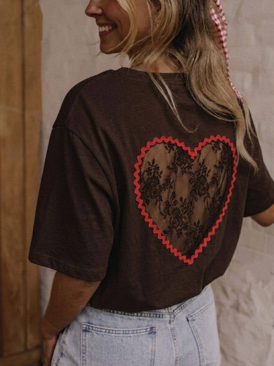 T-Shirt "Cœur de Dentelle"